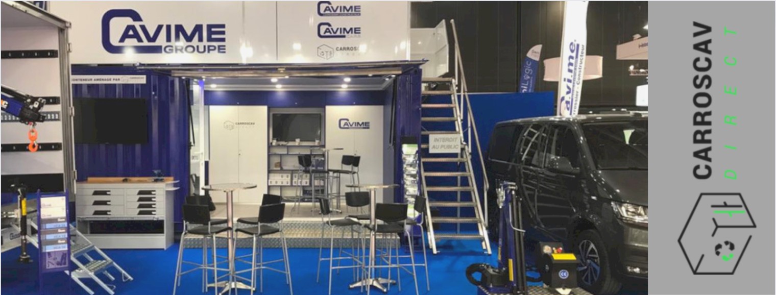 Pop up store container carroscav direct groupe cavime